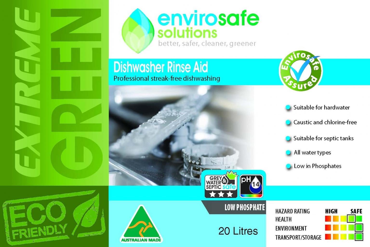 DISHWASHER RINSE AID Envirosafe Solutions Eco Friendly Liquid
