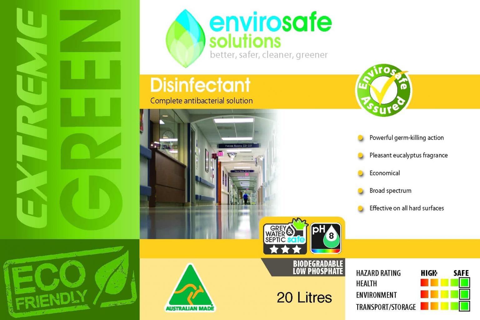 EXTREME GREEN DISINFECTANT Envirosafe Solutions Eco Friendly Liquid